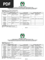 First Semester 100 500 Levels CDL Exam Time TAble