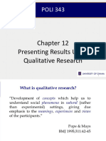 POLI 343 Presenting Results Using Qualitative Research
