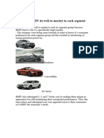 What Does BMW Do Well To Market To Each Segment Group?
