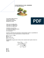 Prova de Matemática 6º Ano