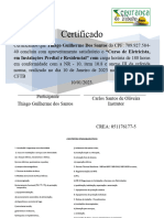 Certificado Eletricista Thiago Guilherme