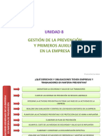 Unidad 8 Gestión de La Prevención y Primeros Auxilios en La Empresa