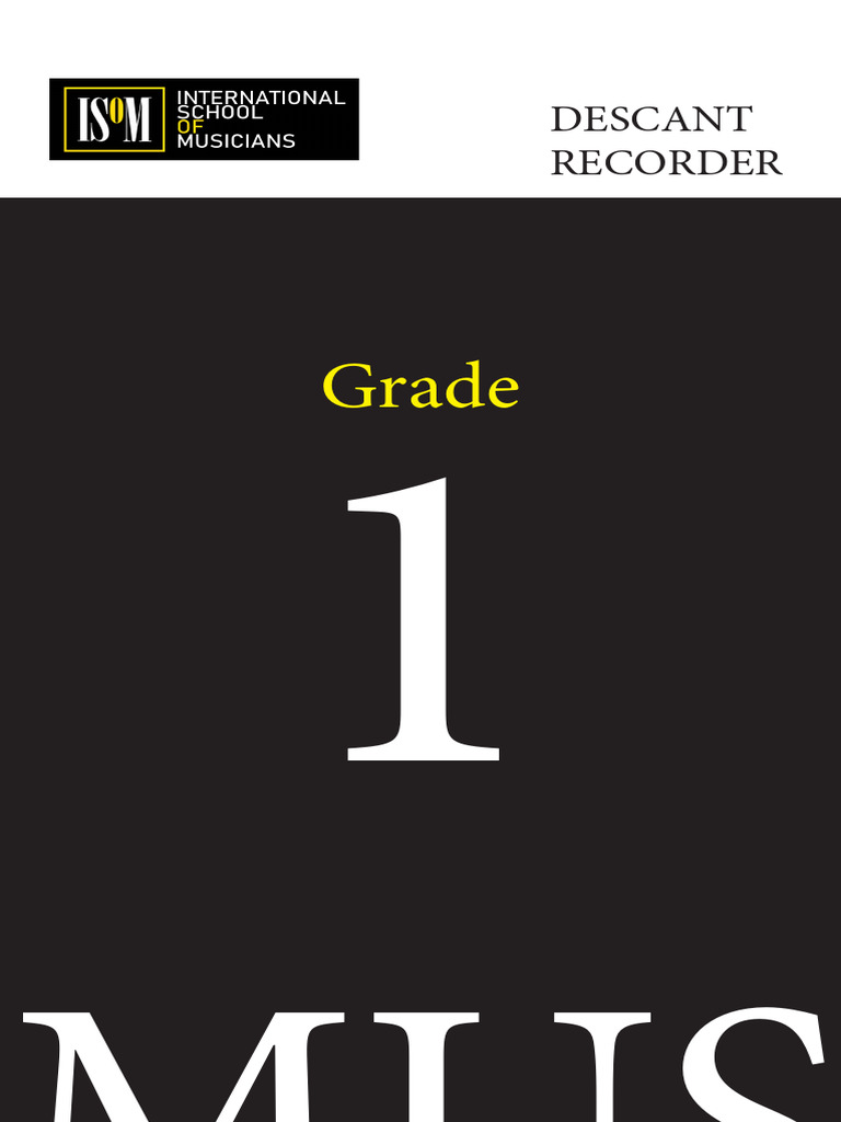 ISoM Grade 1 Descant Recorder Booklet PDF Musicology Musical