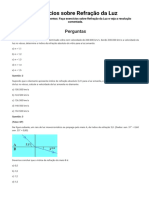 Exercícios Sobre Refração Da Luz - Brasil Escola