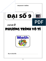 S3. PHƯƠNG TRÌNH VÔ TỈ