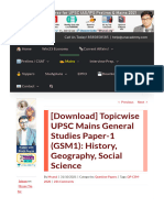 (Download) Topicwise UPSC Mains General Studies Paper-1 (GSM1) - History, Geography, Social Science Mrunal