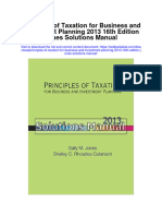 Principles of Taxation For Business and Investment Planning 2013 16th Edition Jones Solutions Manual