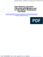 Investment Banking Valuation Leveraged Buyouts and Mergers and Acquisitions 2nd Edition Rosenbaum Test Bank