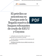 El Petróleo Se Amontona en Europa Ante La Llegada Masiva de Buques Rebosantes de Crudo de EEUU y Guyana