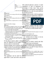 User Manual DeLonghi Dedica EC680 (English - 9 Pages)