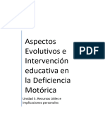 Aspectos Evolutivos e Intervencion Educativa de La Deficiencia Motorica - Unidad 5