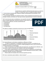 Avaliação 6º Geo - 3º Bim