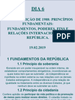 Dia 06 - Princípios Fundamentais - Fundamentos, Poderes, Fins e Relações Internacionais Da República