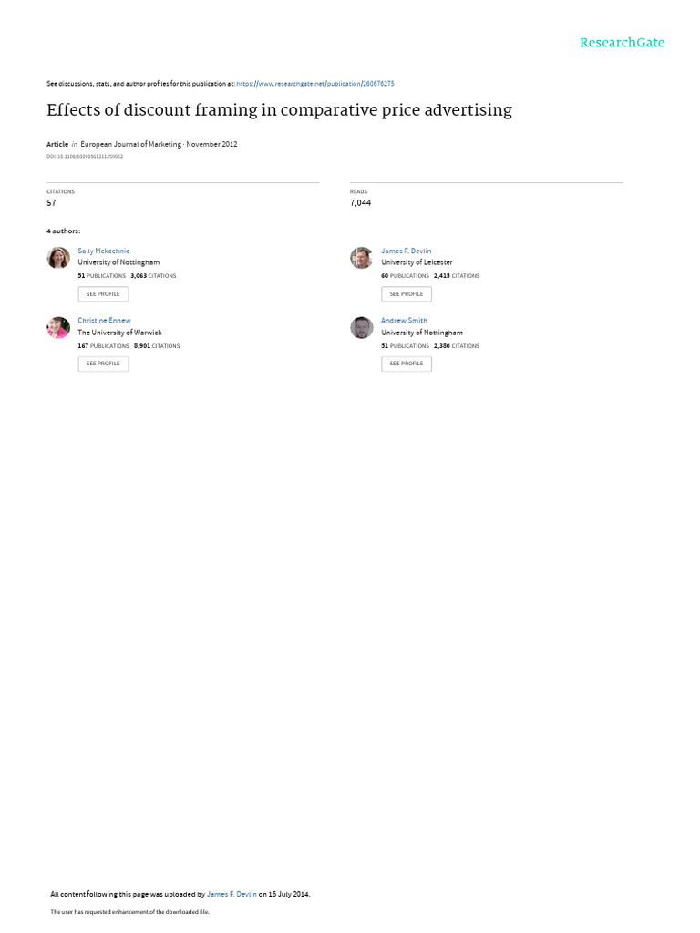EJMfinalversion PriceFraming PDF Framing (Social Sciences) Pricing