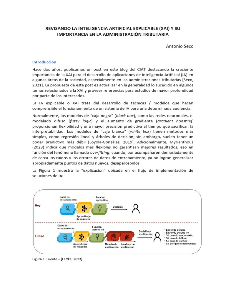Importancia de la IA Explicable en Tributación | PDF | Inteligencia ...