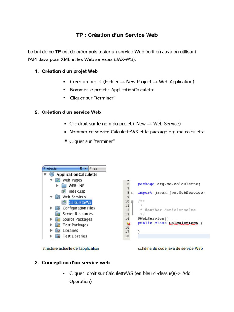 TP: Créer et Tester un Service Web Java | PDF