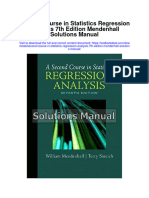 Second Course in Statistics Regression Analysis 7th Edition Mendenhall Solutions Manual