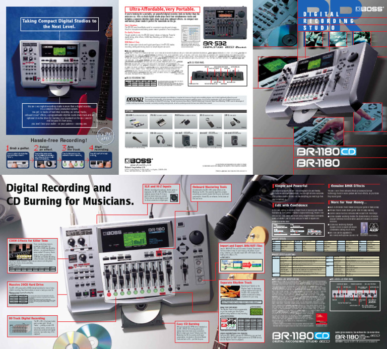 BOSS BR-1180 デジタルレコーディングスタジオ BOSS BR-1180 CD Digital Recording Studio Multi Track