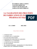 07 - La Validation Des Procédés de Fabrication en Industrie