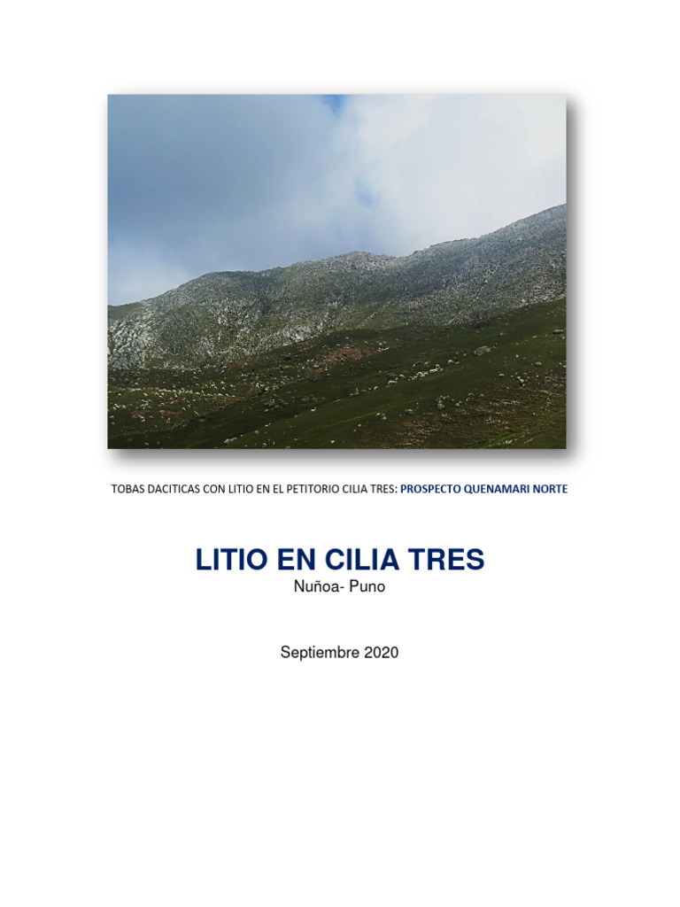 Informe Oficial 2 | PDF | Roca clástica | Litio