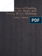 The Science of Grading Patterns for Men's and Young Men's Clothing by Simons, Harry. From Old Catalog Publication Date 1924