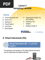 Lesson 2 - Navigating LabVIEW