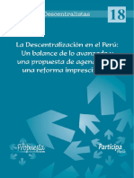 Descentralización en El Perú.