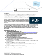 Guidance For Trainees - Discharge Summary Learning Resource - 0