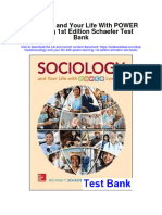 Sociology and Your Life With Power Learning 1st Edition Schaefer Test Bank