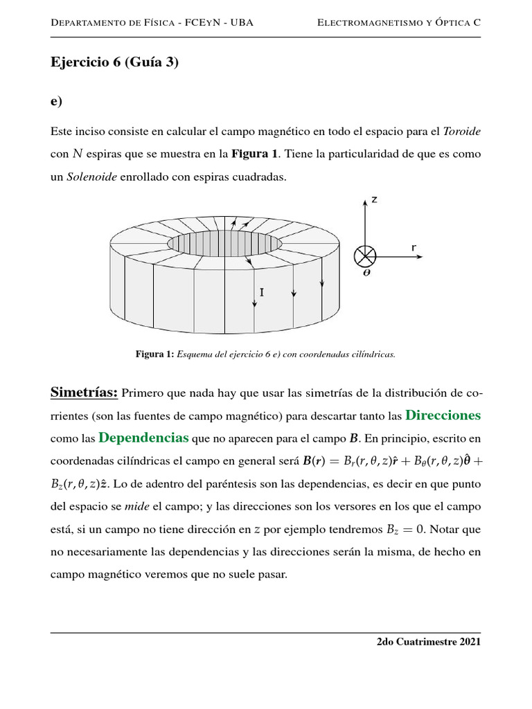 Toroide | PDF | Física | Matemáticas