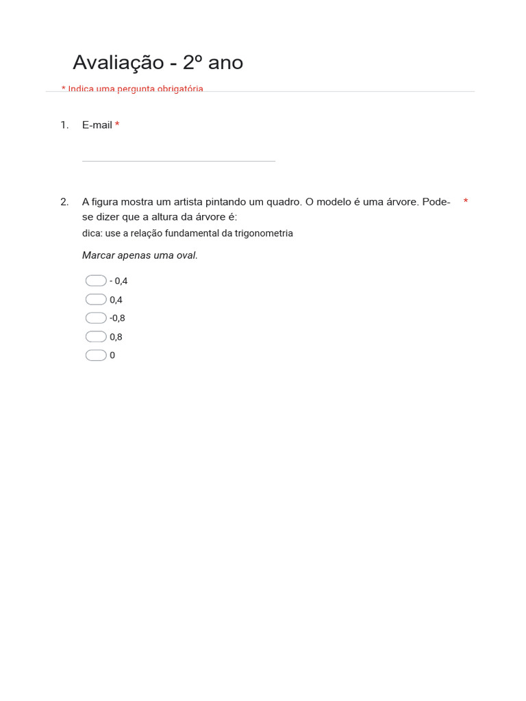 Avalia o 2 ano lei dos senos e cossenos formul rios google pdf