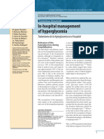 Diabetología: In-Hospital Management of Hyperglycemia