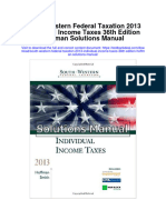 South Western Federal Taxation 2013 Individual Income Taxes 36th Edition Hoffman Solutions Manual