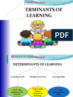 Teaching Strat Lesson 4 Determinants of Learning