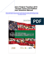 South Western Federal Taxation 2018 Individual Income Taxes 41st Edition Hoffman Solutions Manual