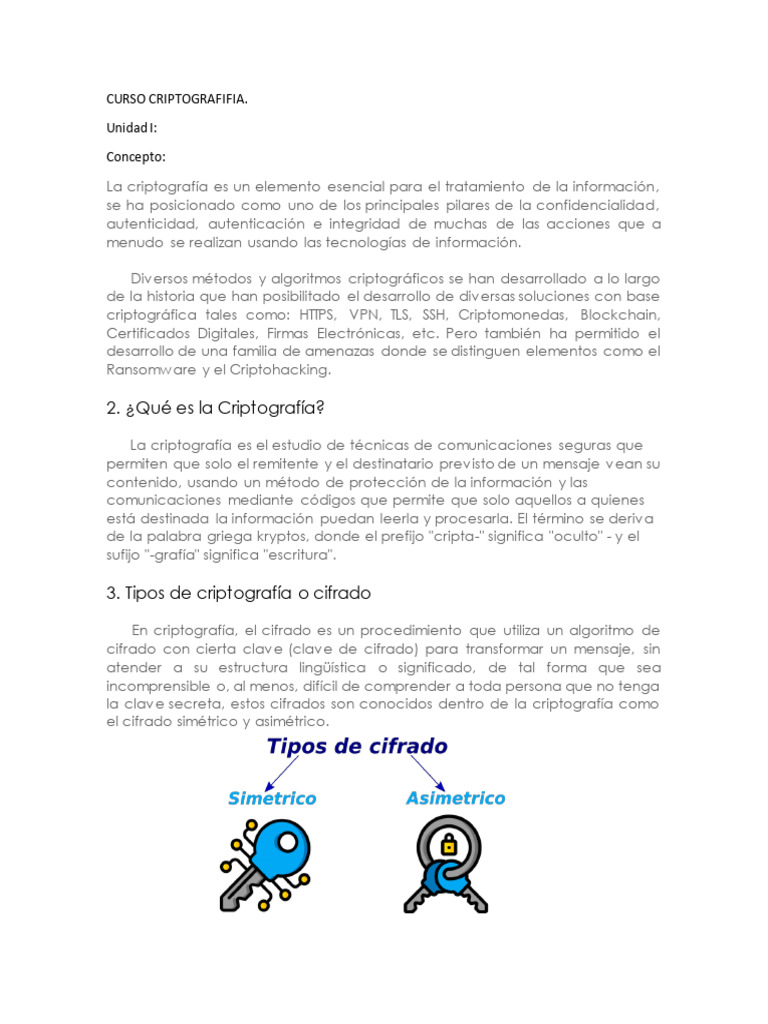 Curso Criptografia Pdf Cifrado Criptografía