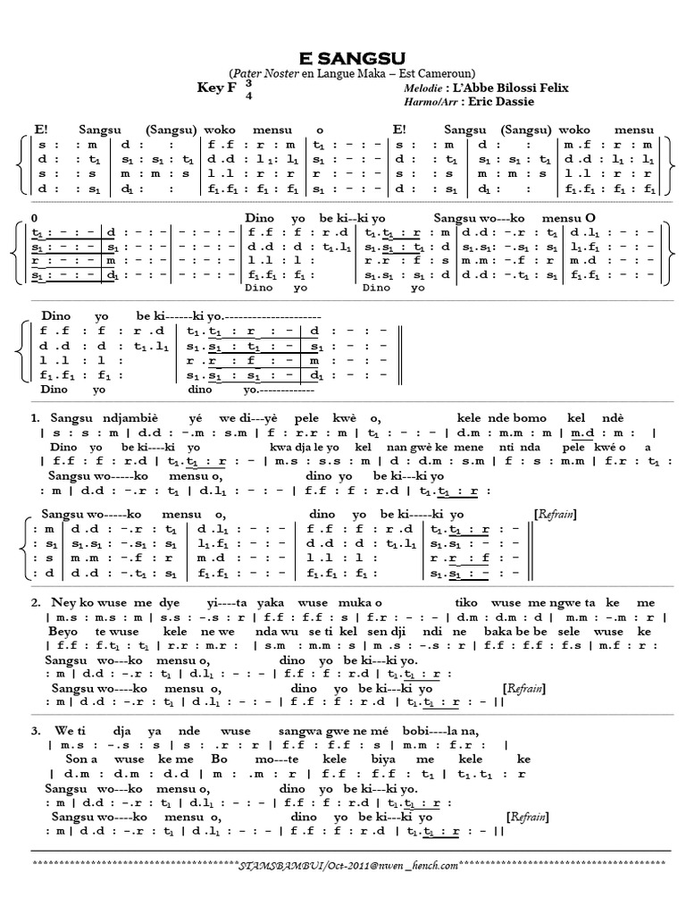 E Sangsu Tonic Solfa PDF