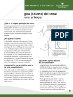 Breast Biopsy Surgical (Open) Home Instructions Fact Sheet Spanish