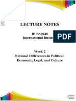 Week 2 - National Differences in Political, Economic, Legal, and Culture
