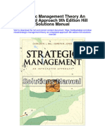 Strategic Management Theory An Integrated Approach 9th Edition Hill Solutions Manual