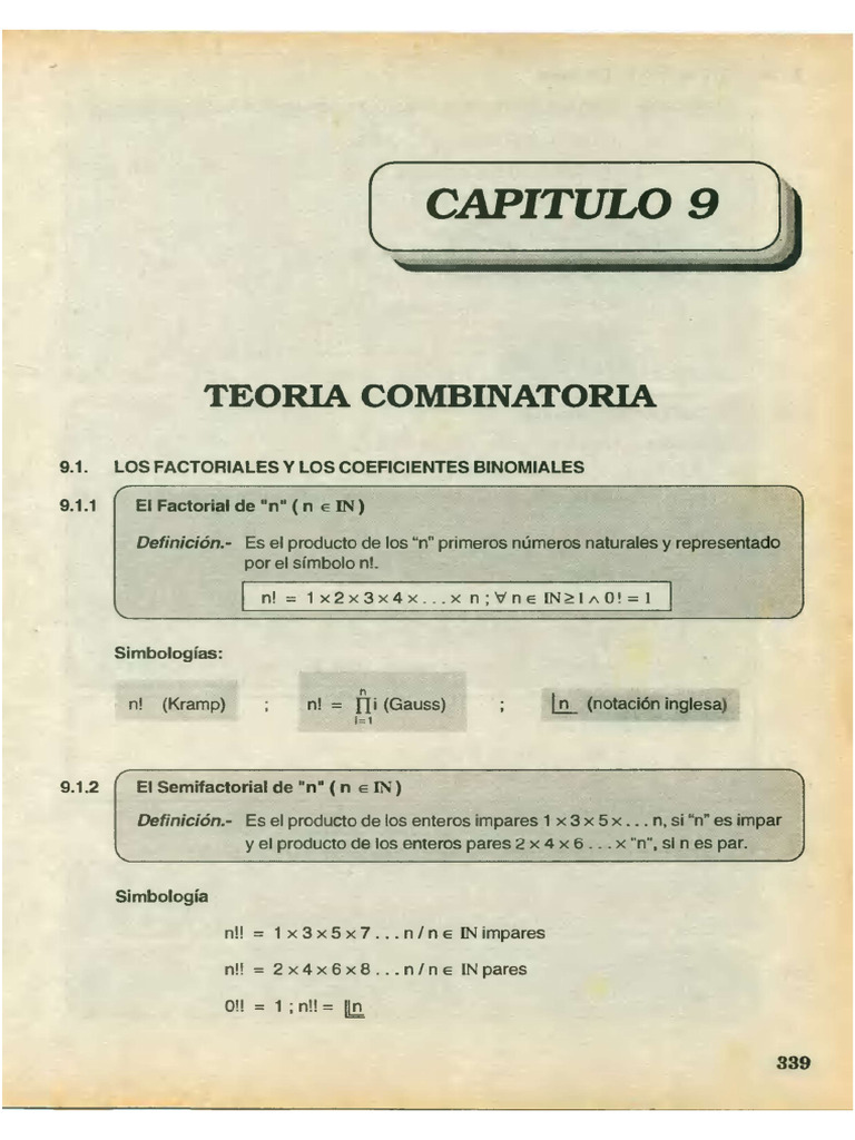 Teoria Combinatoria by UNICIENCIAS PDF