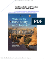 Marketing For Hospitality and Tourism 7th Edition Kotler Test Bank