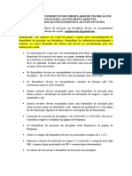 Manual de Preenchimento de Formulário de Inscrição em Disciplinas 1