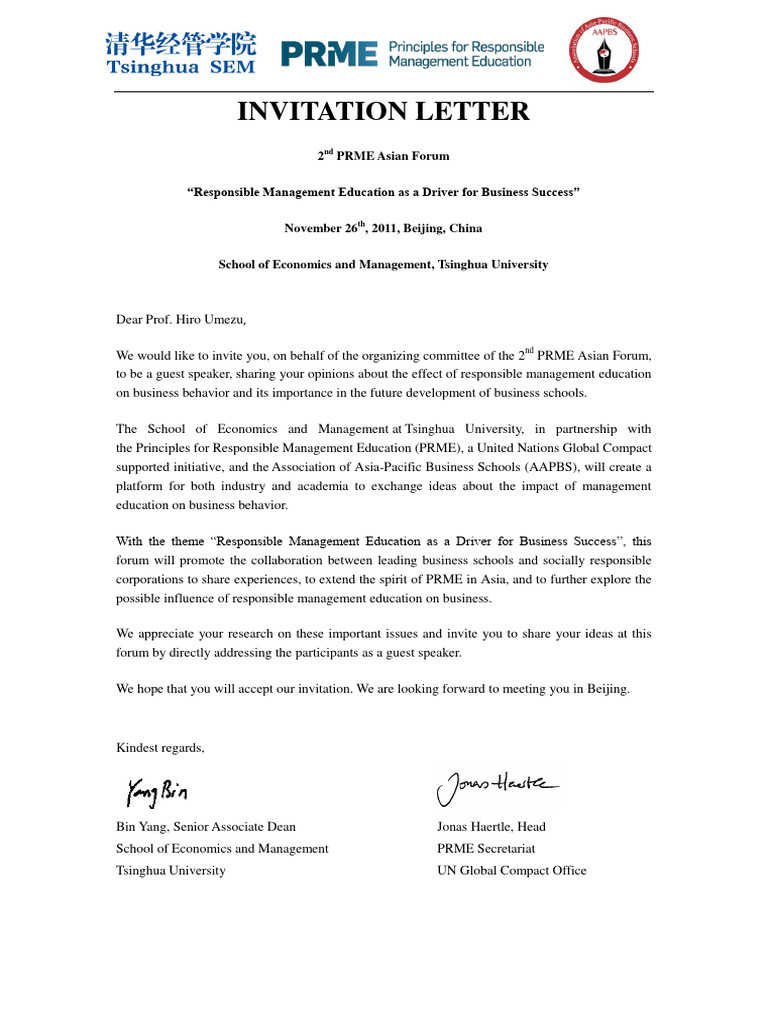 Formal Committee Invitation Letter Template | PDF