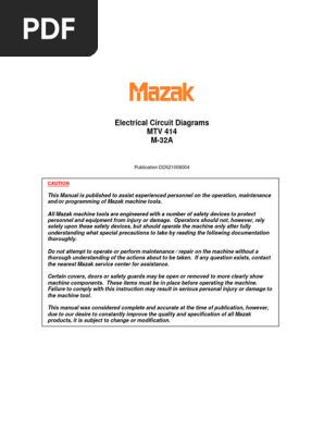 販売終了m(._.)m Mazak Electrical Wiring Diagrams | PDF | Safety | Manufactured Goods