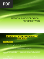 Lesson 3 - Sociological Perspectives