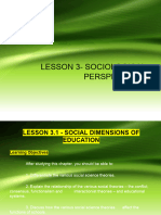 Lesson 3 - Sociological Perspectives