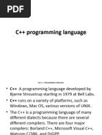 BMS 201 C++ Programming Language