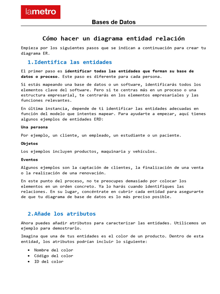Diseño de Un Modelo ER - MR - Tablas | PDF | Base de datos relacional ...