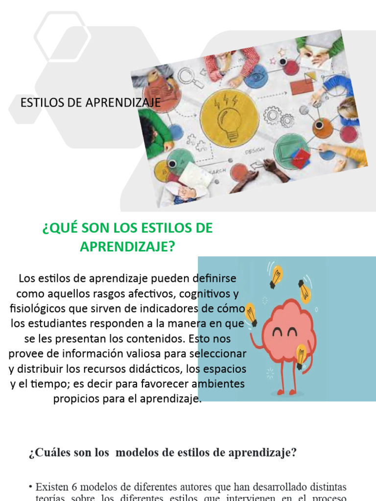 Estilos de Aprendizaje y Modelos Teóricos | PDF | Aprendizaje ...